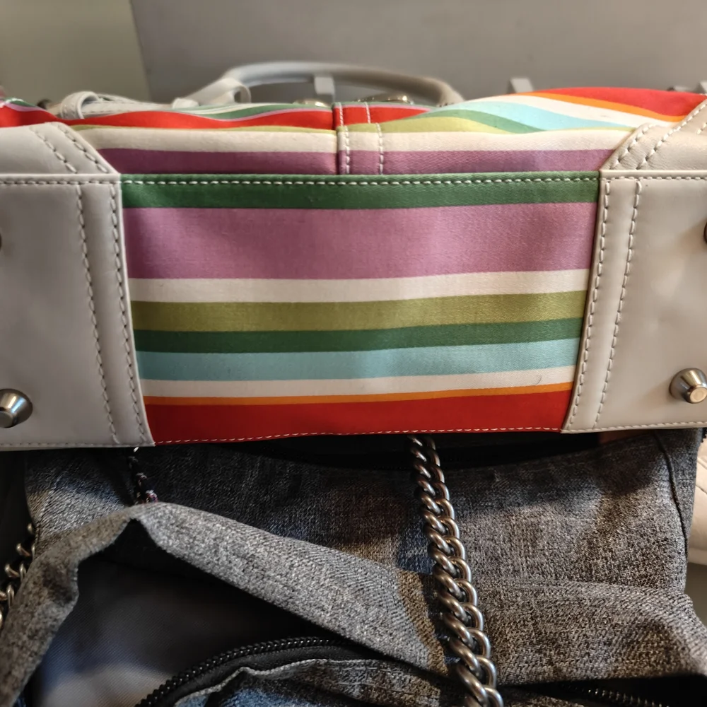 Striped Multicolor Tote Bag - Picture 2 of 5